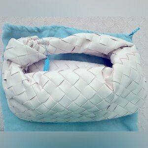 NWT Tiffany & Fred Light Pink Woven Knot Bag